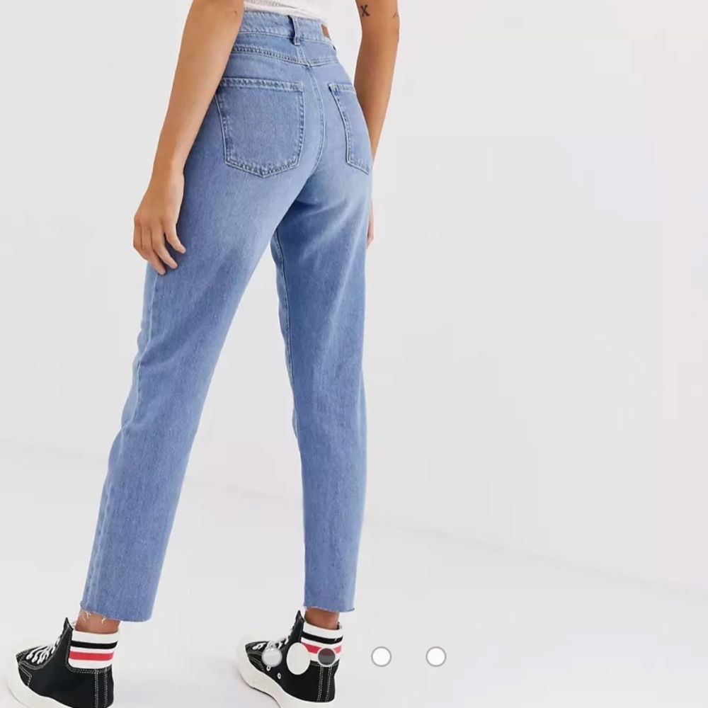 JDY straight leg frayed hem jeans